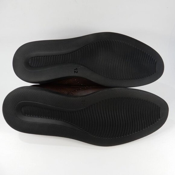 VELLAPAIS Mare Leather Wingtip Sneakers Shoes Size 12 Dark Brown NEW - Picture 14 of 15